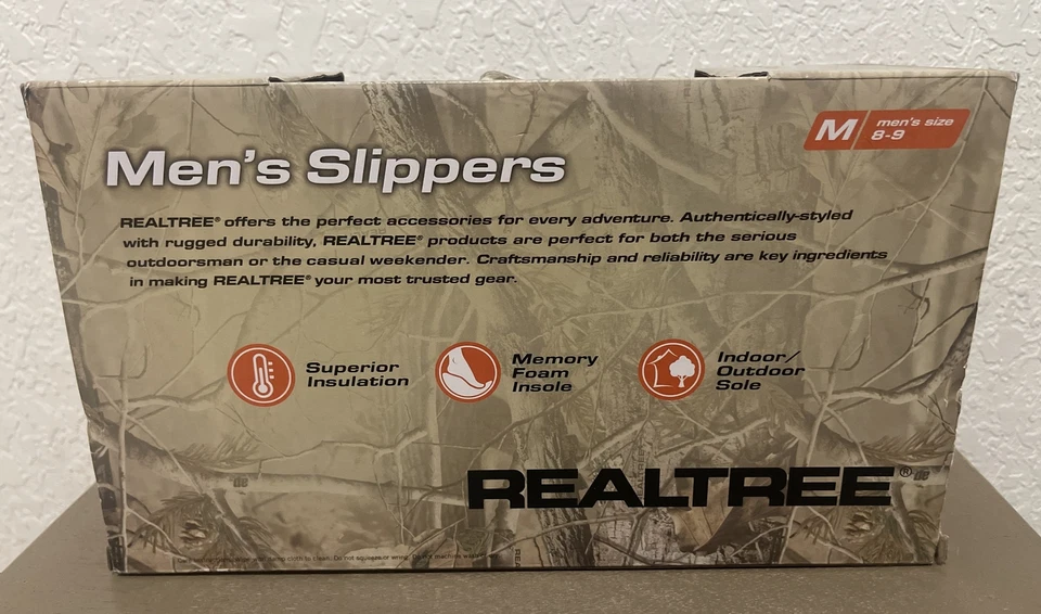 Zapatillas de espuma viscoelástica Realtree camufladas para interiores y exteriores para hombre talla M 8-9 Foto 2 de 3