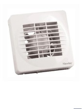 Wall/Window Axial Fan Standard 100mm White Humidistat+Pullcord