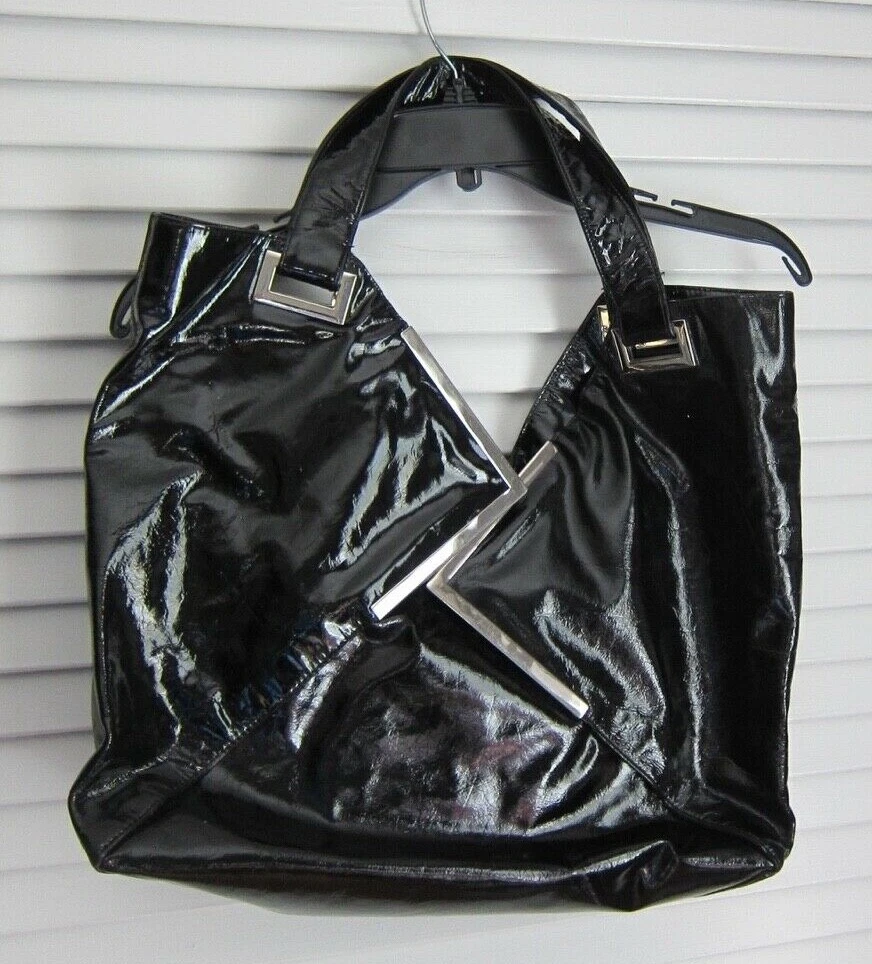 Vintage Y2k Style Patent Leather Shoulder Bag