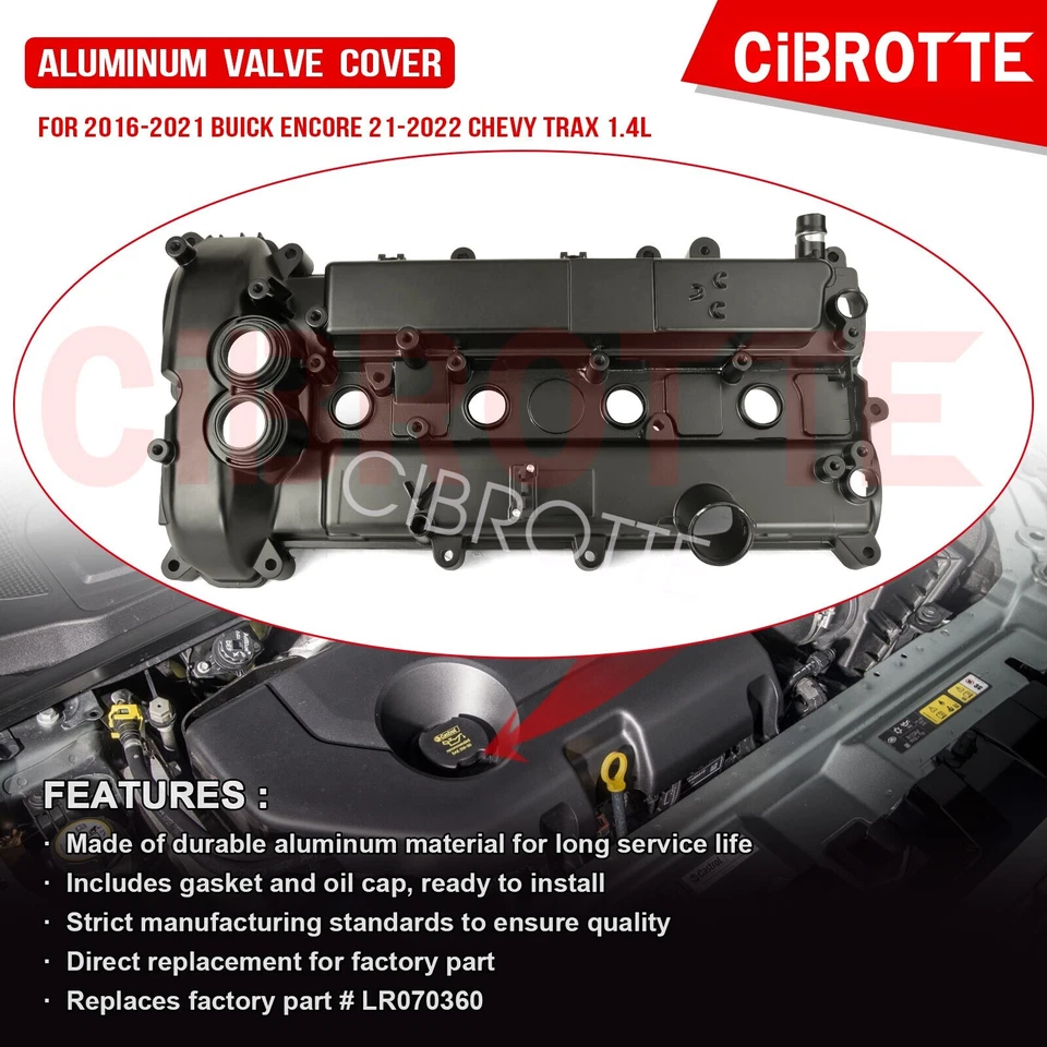 Cubierta de válvula de aluminio con junta para Land Rover Range Rover Evoque 2012-2017 2,0 L Foto 2 de 4