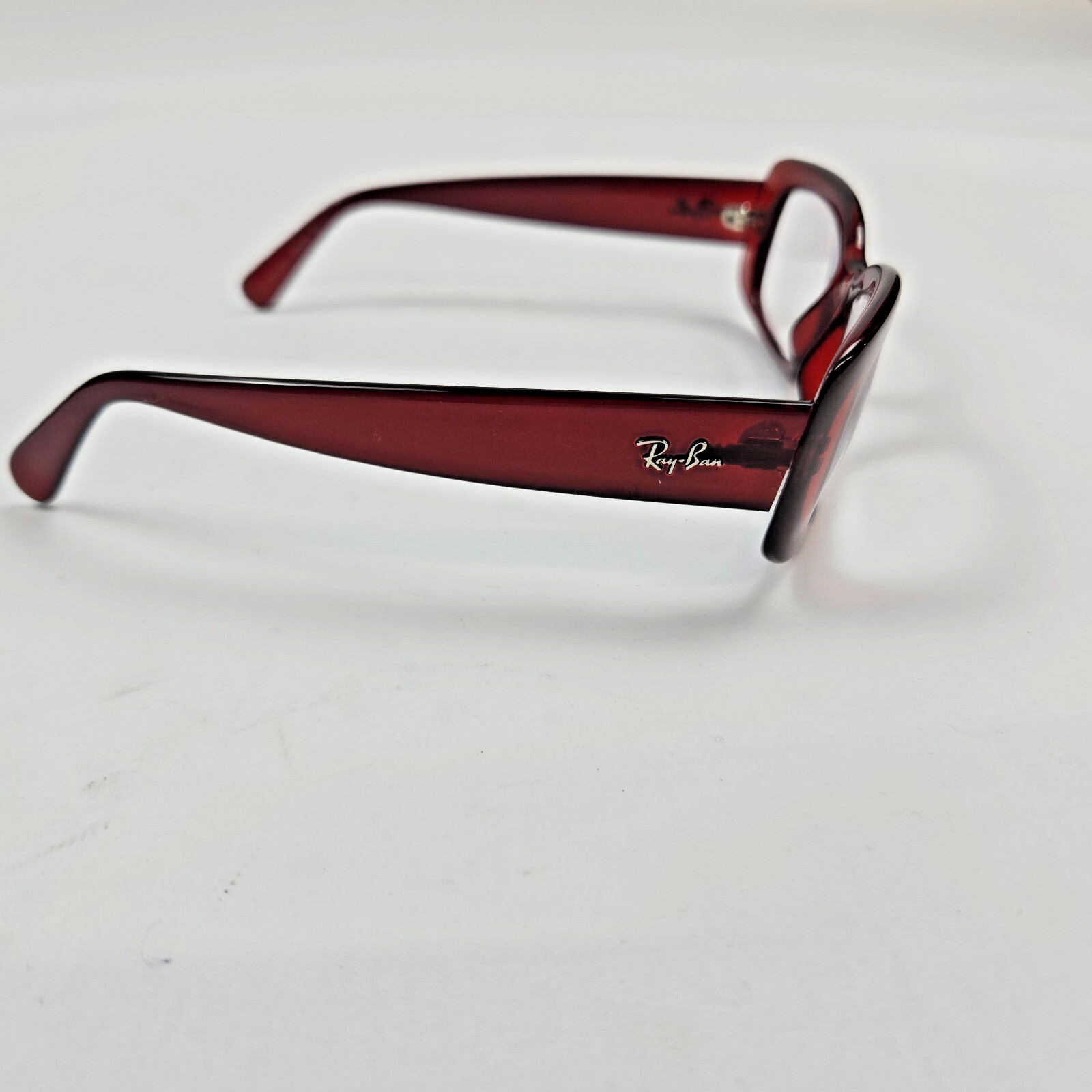 Ray Ban Burgundy Rectangular Glasses Frames Italy… - image 3
