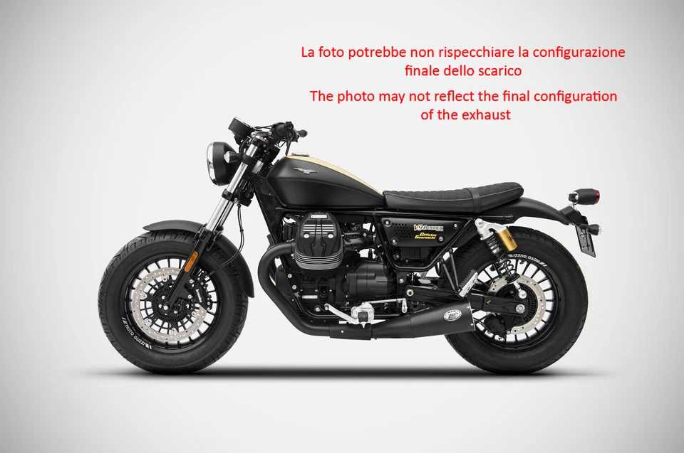 EXAUSTOR ZARD VERSÃO GRANDE AÇO + LOGOTIPO CORRIDA MOTO GUZZI V9 2016-19 - Imagem 3 de 4