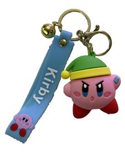 Kirby of the Stars 3D Silicone Keychain Key Chain Ring Pendant Game New