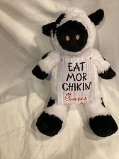 B) Chick-Fil-A Plush Cow w/ "Eat More Chikin" Sandwich Board 20" Sign Chicken