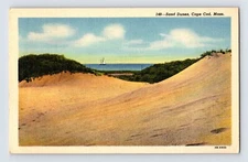Postcard Massachusetts Cape Cod Sand Dunes 1957 Posted Linen