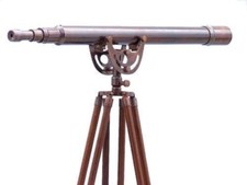Brass Telescope Hampton Nautical Floor Standing Anchormaster Telescope Gift