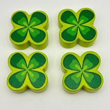 Counting Fun 4 Wooden Cloverleaves Replacement Pieces Parts Clover Leaf