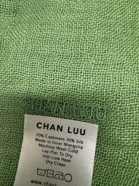 Bufanda de cachemir y seda Chan Luu - hiedra inglesa *nueva sin etiquetas Foto 3 de 4
