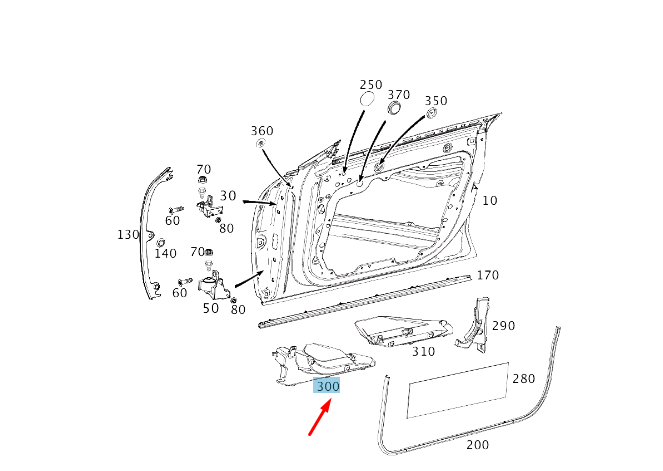MERCEDES-BENZ CLS C257 Türverstrebung vorne links A2577226300