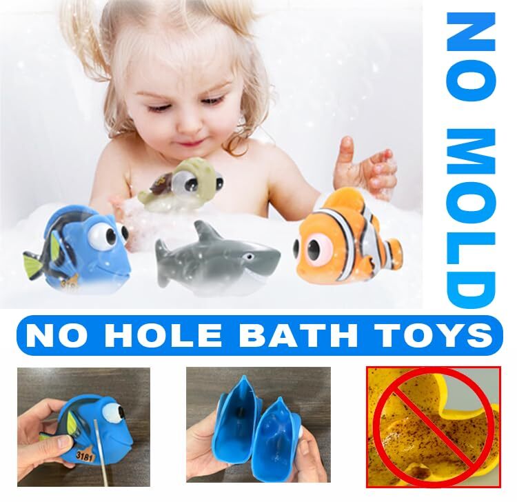 Finding Dory Nemo Bath Toys for Kids No Hole Mold Free Bath Toys for