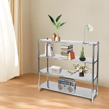 4 Tier Adjustable Stainless Steel Shelf - Heavy Duty Storage Solution