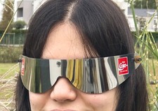 COCA-COLA OCCHIALI DA SOLE A SPECCHIO AVVOLGENTI, VINTAGE 80'S