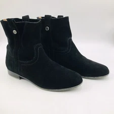 Frye and Co. Sarah Shortie Suede Slip-on Ankle Boots Womens Booties Size 9M EUC