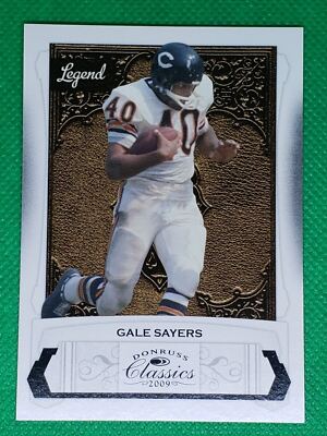 2009 Donruss Classics Legend /999 Gale Sayers HOF Chicago Bears / Kansas Jayhawk