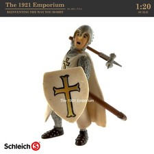 1:20 Scale Schleich Medieval Era White Triple Point Axe Knight Soldier Figure