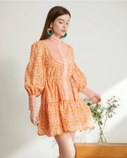 Tiptupu Bohemian Floral embroidery tunic button down dress NWT * belt not includ