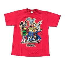 Vintage 1996 Yu-Gi-Oh Blue Eyes White Dragon Joey Kaiba Anime Shirt Youth L 90s