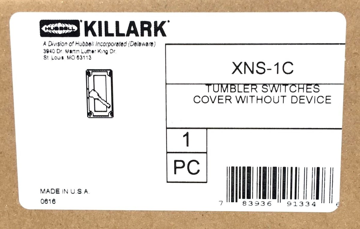 Killark XNS-1C Explosion Proof On/Off Snap Switch Tumbler Cover