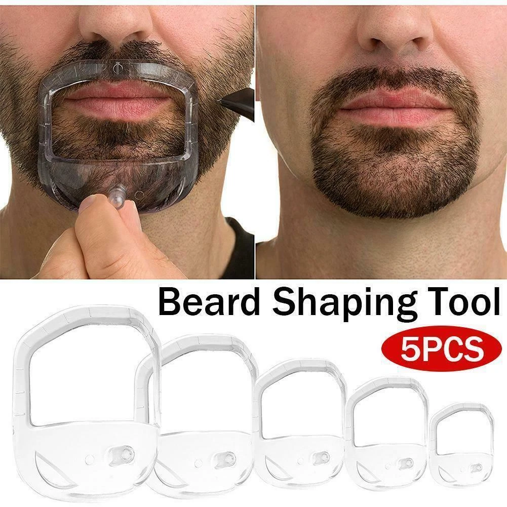 5Pcs Shaving Template Shaper Men Goatee Design Beard Mustache
