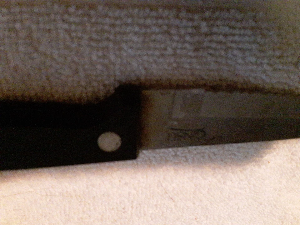 "Cuchillo de pelar dentado vintage Ginsu de acero inoxidable con 3 remaches hoja de 3-1/8"" B8" Foto 2 de 4