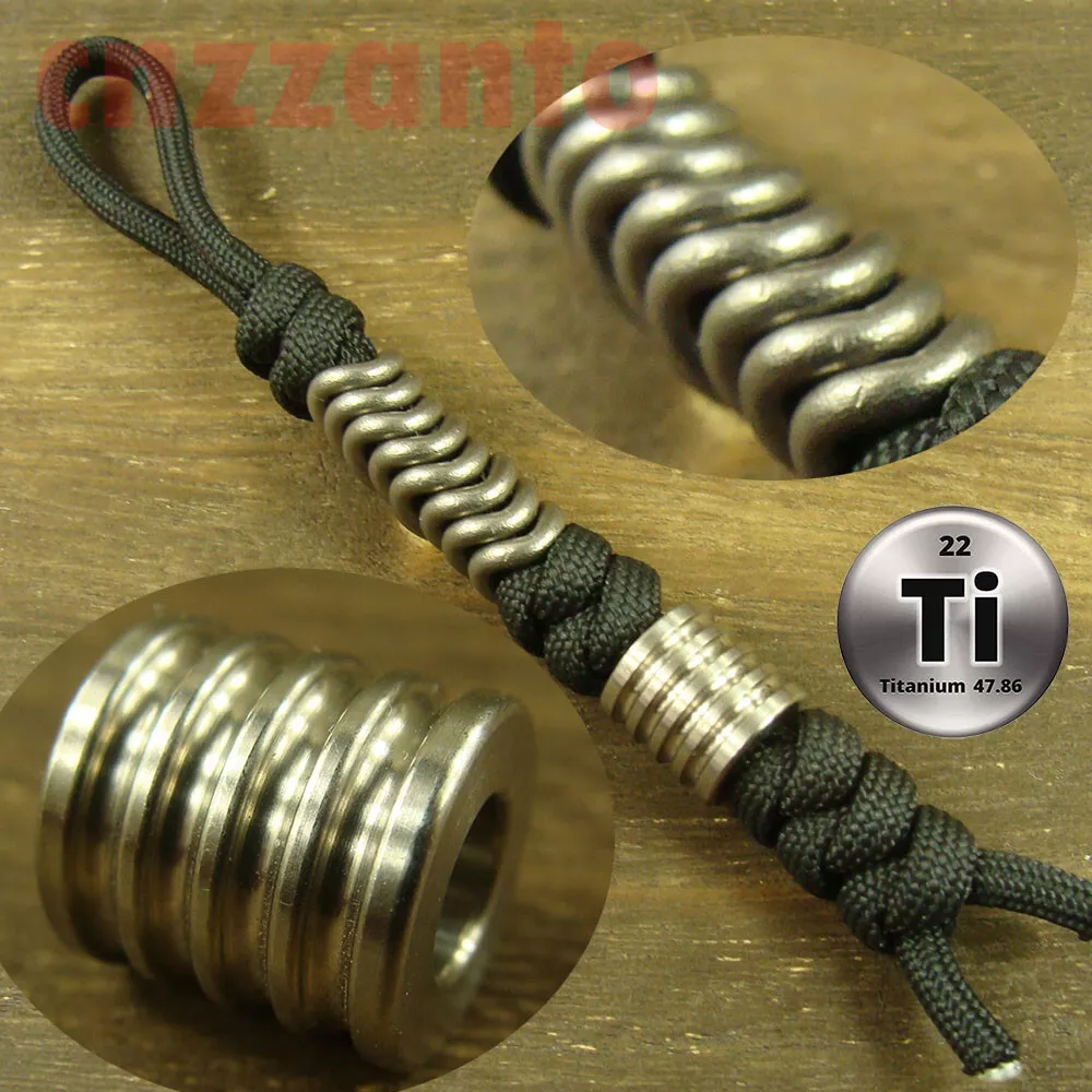 Hand craft Titanium Lanyard Bead Paracord beads anti-allergy for knife H600