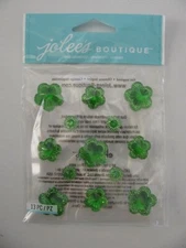 Jolee's FLORAL PRIZM EMERALD Dimensional 13 Pieces NIP 
