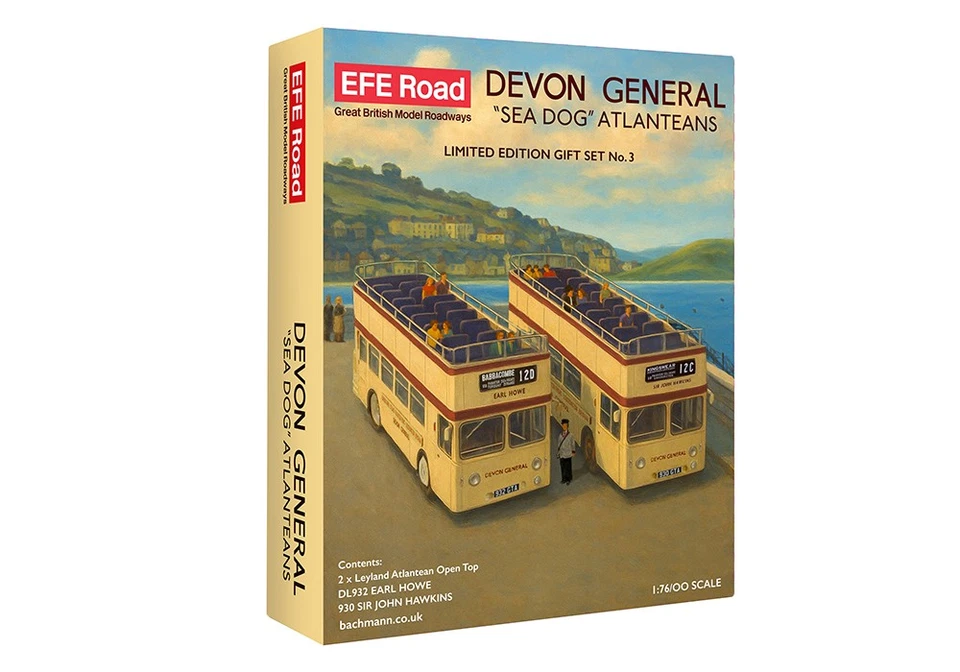 EFE ROAD DEVON GENERAL LEYLAND ATLANTEAN OPEN TOP GIFT SET NO 3 E99945
