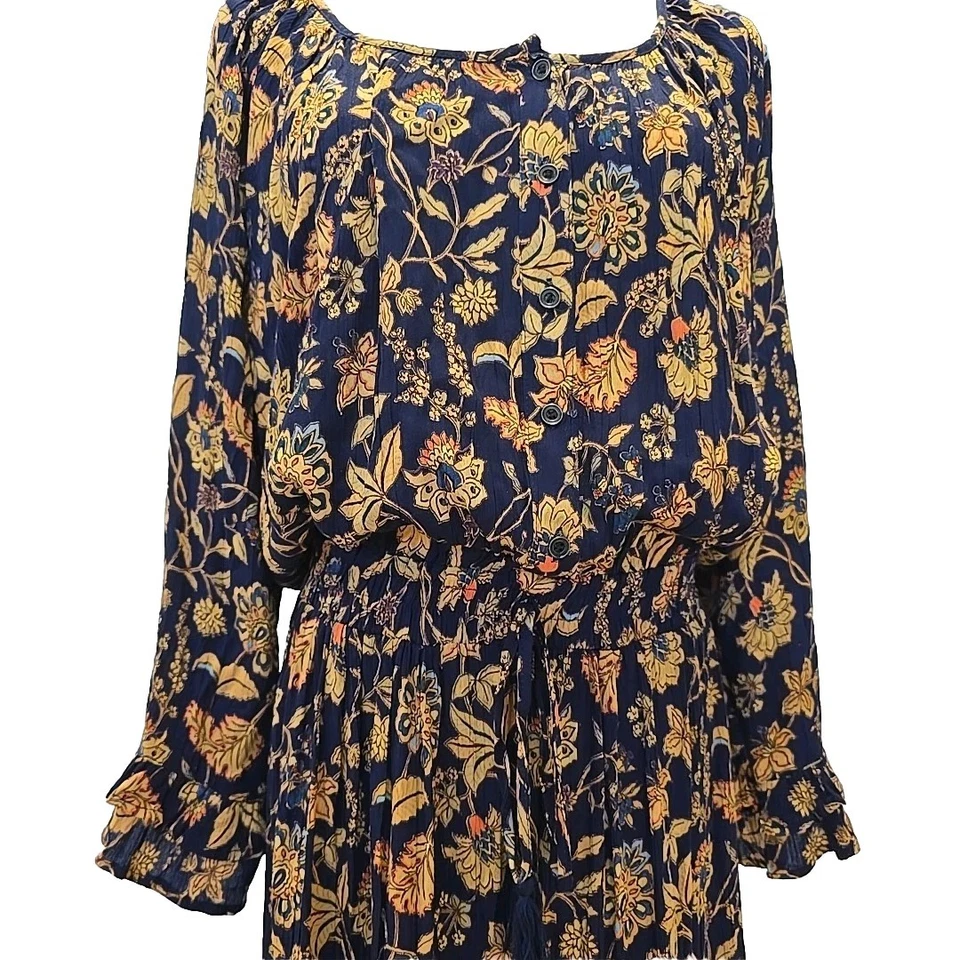 Maxi Vestido Para Mujer Lola P Boho En Niveles Borla Cintura Talla XL Volantes Modesto Foto 2 de 4