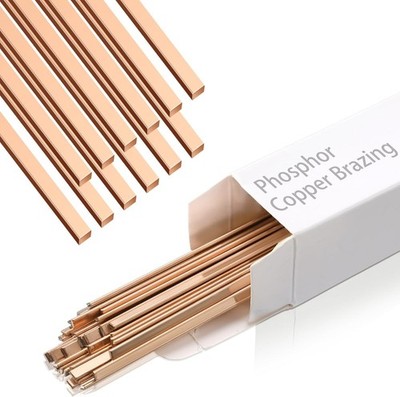 40 Sticks 7.5% Silver Brazing Rods   Flat Phos Copper Welding Rods for HVAC, Air