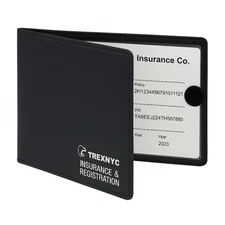 TrexNYC Car Registration & Insurance Card Holder Wallet for Glove Box