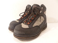 Men's Simms Rock Creek Black Gray Felt Bottom Wading Boots Size U.S. 8 Nice
