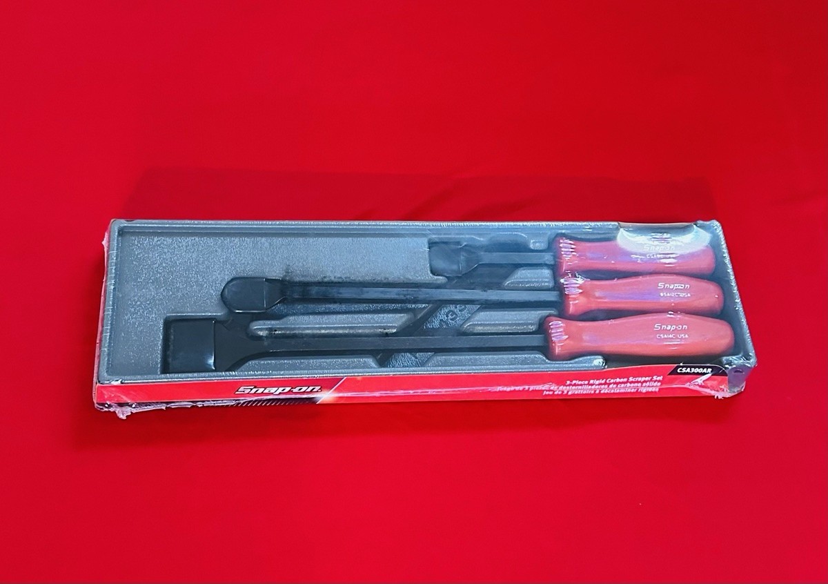 Snap-on 3 PC Red Hard Handle Carbon Scraper Set CSA300AR for sale