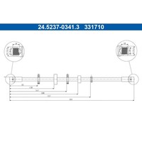 Bremsschlauch ATE 24.5237-0341.3 FüR VW Transporter T4