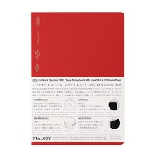 Nitoms STALOGY Notebook 365 Days Notebook, A5, Plain, Red S4140 A5    