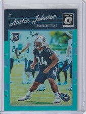 2016 Donruss Optic #105 Austin Johnson Aqua #/299 Titans Rookie