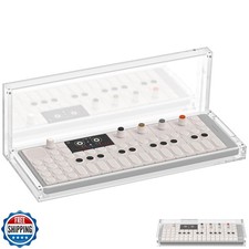 Geekria Synthesizer Clear Acrylic Case Protector, Magnetic Closing Dust Cover