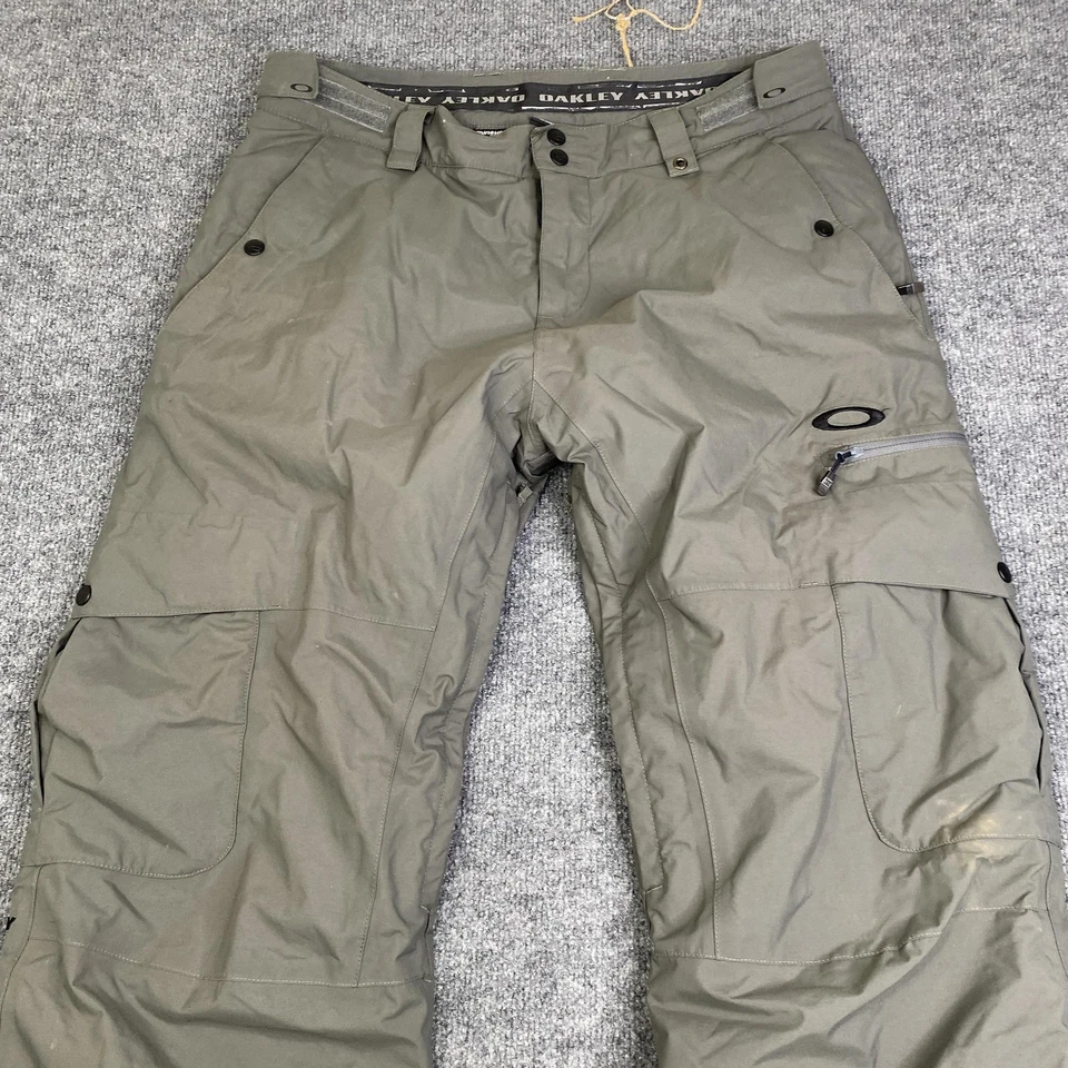 Oakley Snowboard Pants Mens Large Green 3M Thinsulate Insulated Loose Fit Pro - Image 2 of 4