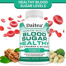 Premium Quality Blood Sugar Health Supplement with Cinnamon & Mulberry