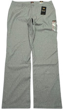 Lee Pants Womens 14M Heather Gray Mid Rise Straight Leg Wrinkle Free Work NWT