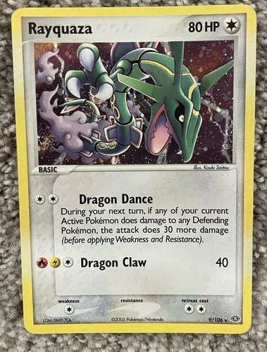 Pokemon Rayquaza Holo Card 9/106 HP