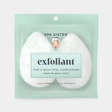 Spa Sister 2- Pack Teardrop Facial Sponge - White