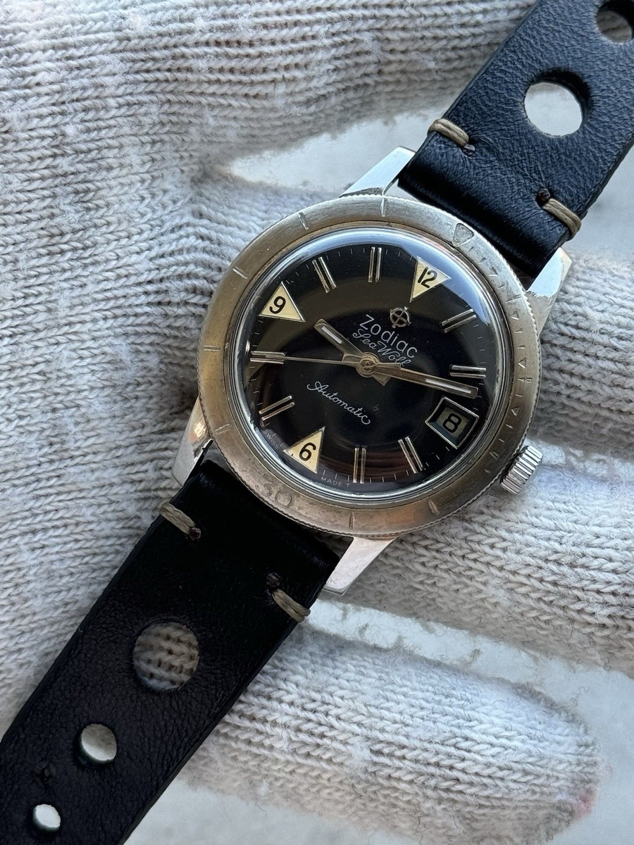Vintage Zodiac Sea Wolf Diver Automatic Cal.70-72 Mens 34.5mm