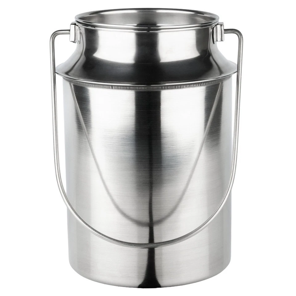 Pot Récipient Lait Transport Bidon Acier Inoxydable Inox Couvercle 7,5L Vilde - Photo 3/4