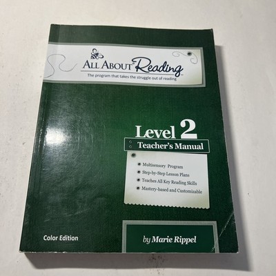 All About Reading Level 2 Teacher's Manual Marie Rippel 2019 Paperback Color VG