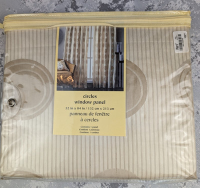 Pier 1 Imports NOS Circles Window 1 Panel 52'' X 84'' Upscale Pattern NEW