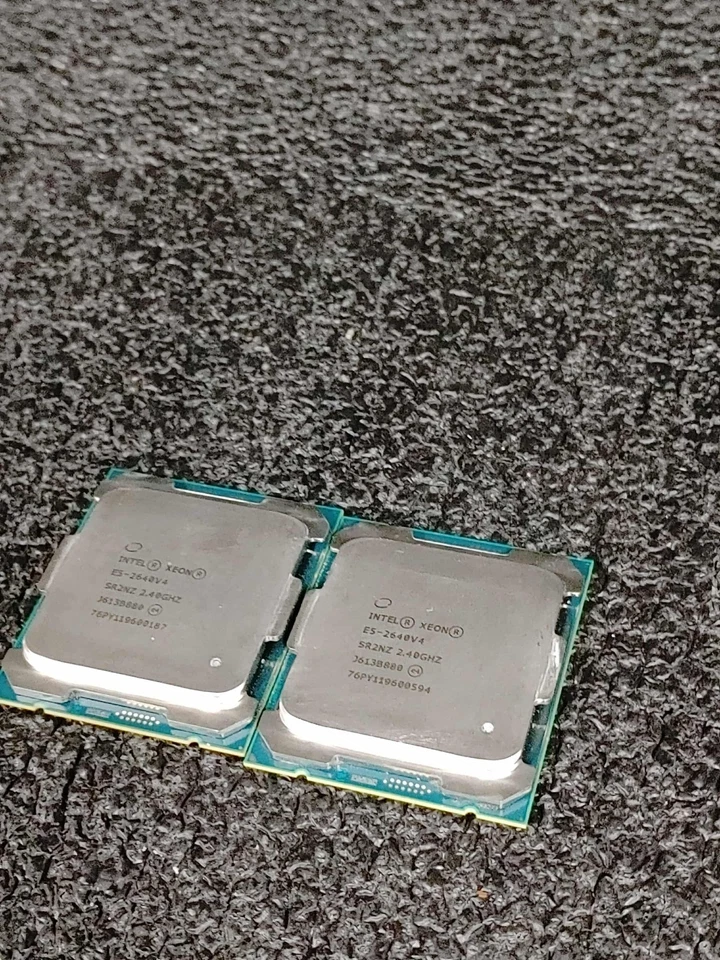 Lote de 2 Intel Xeon E5-2640V4 SR2NZ 2,4 GHz FCLGA2011 10 núcleos 25 MBCache 8 GT/s90 W Foto 4 de 4