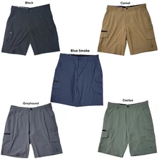 IRON Clothing Men's Flex Waistband Stretch Hybrid Multi Pocket Cargo Short