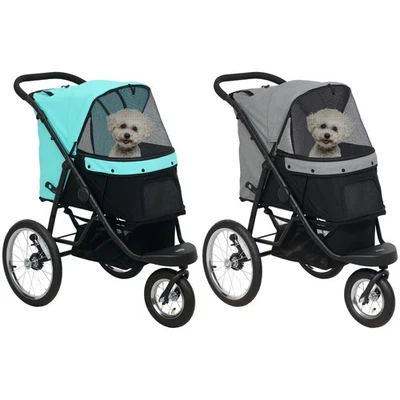 PawHut Hundewagen Hundebuggy klappbar für kleine Hunde bis 10 kg Gummiräder