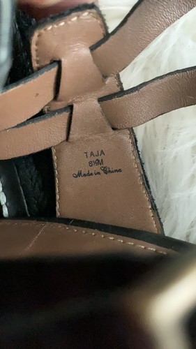 DONALD PLINER Wedge Platform Black Espadrilles Sandals Size 8.5 - Picture 9 of 9