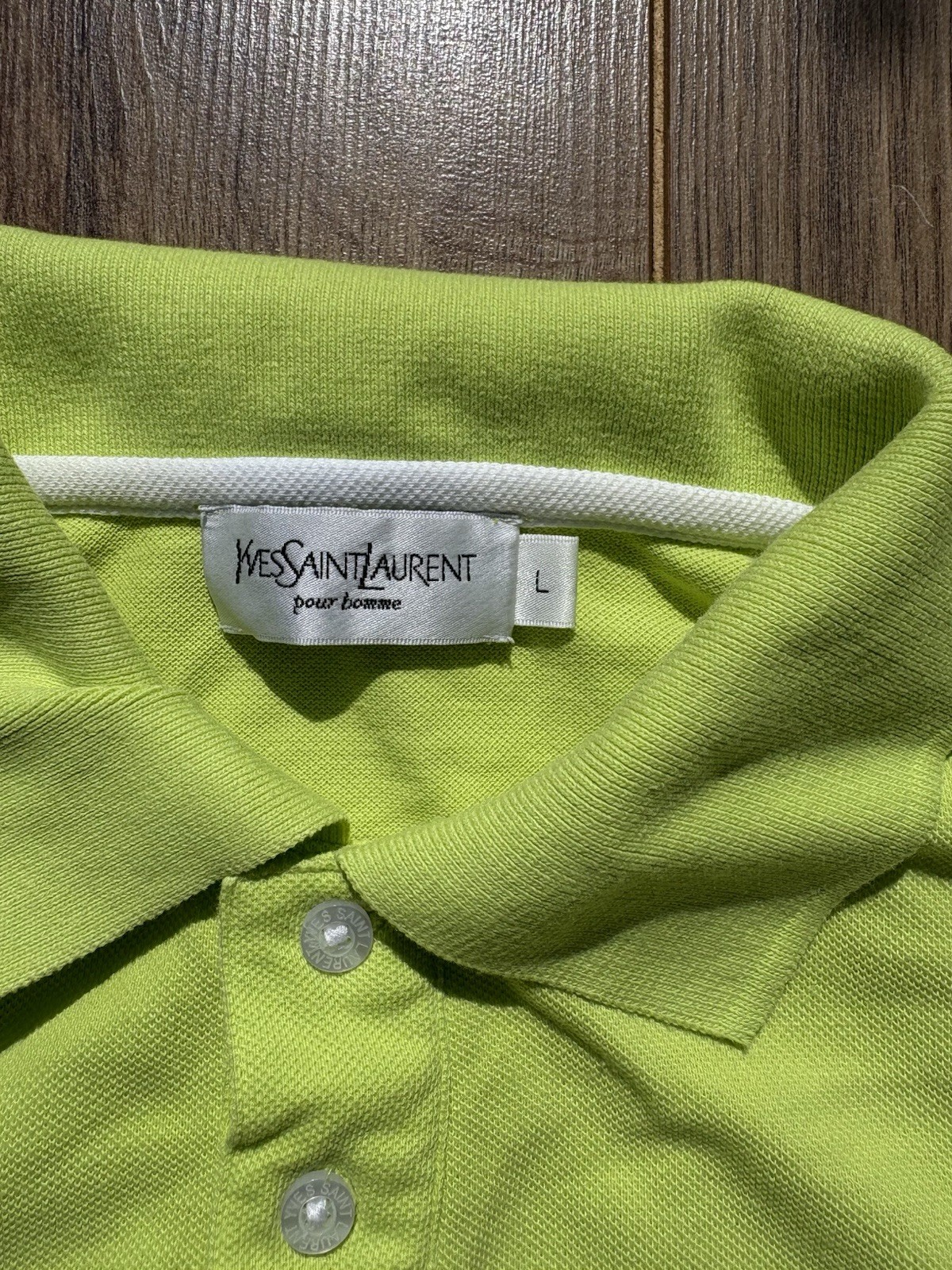 Polo Yves Saint Laurent X Pour Bomme gialla festa vacanze estive taglia L